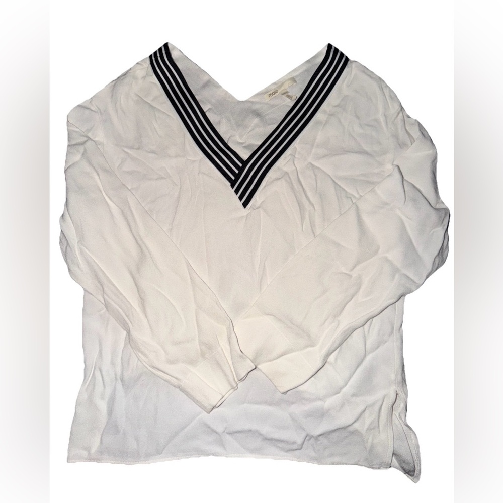 Maje Women’s Cream V Neck Sweater